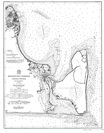 1887 U.S. Coast and Geodetic Survey. Edgartown Harbor.