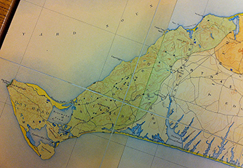 1917 Wigglesworth. Map of Clay Pits on the western moraine of Martha’s Vineyard.