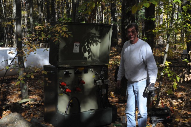 [October 17 - the 8 kVA transformer is connected by electrician Neil Hampson ]