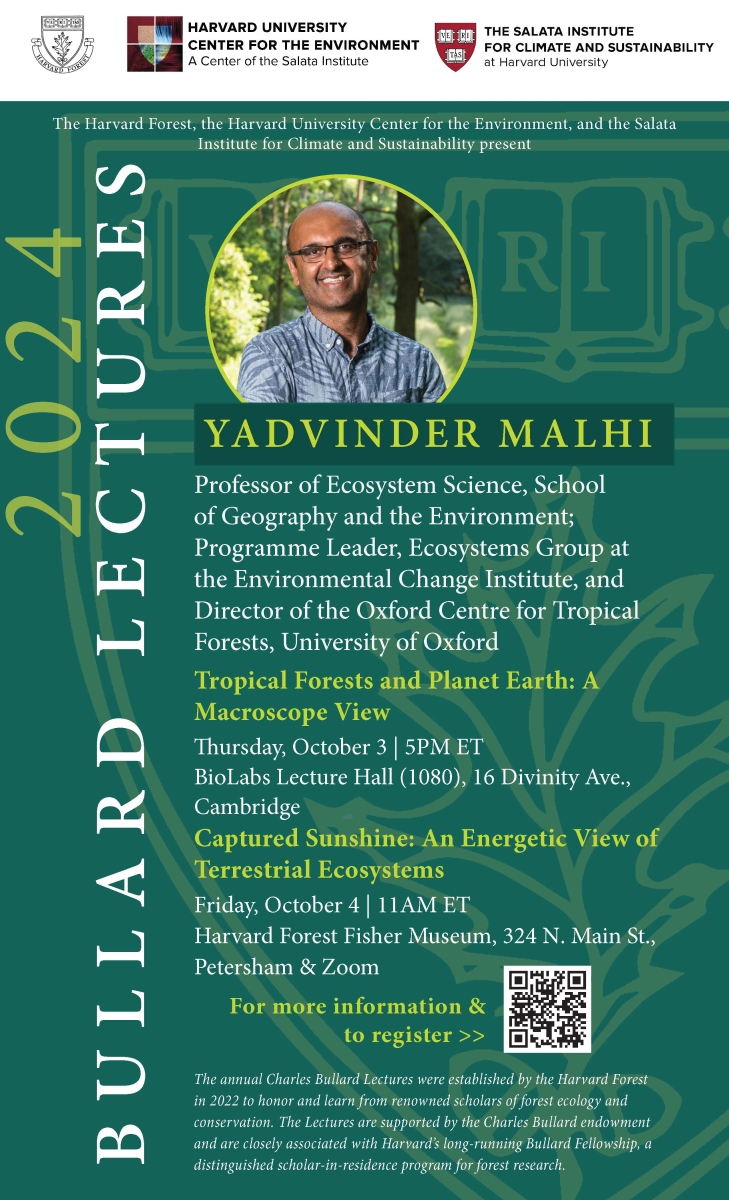 Image shows a flyer with event information and a photograph of Yadvinder Malhi.