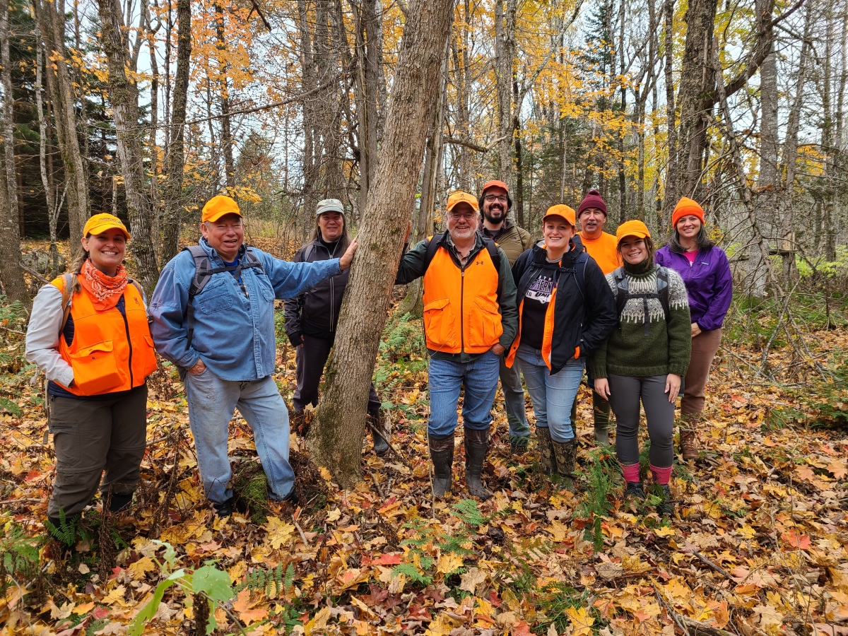 Artisanal ash harvesters visit with private landowners to share site conditions contributing to quality basket grade ash as well as access to sustaining cultural lifeways