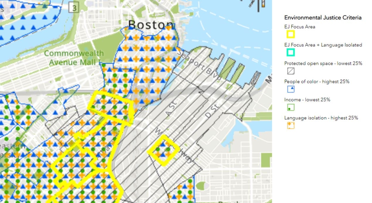 Image of environmental justice mapping tool