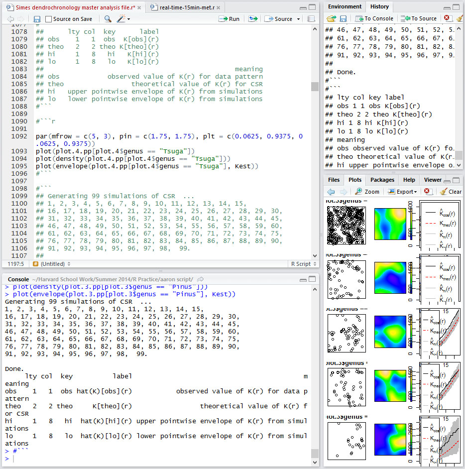 [Code written by an ecologist to analyze their data in R.]