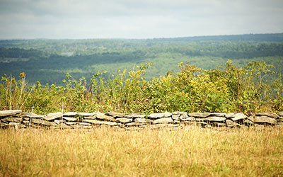 stonewall and electric fence